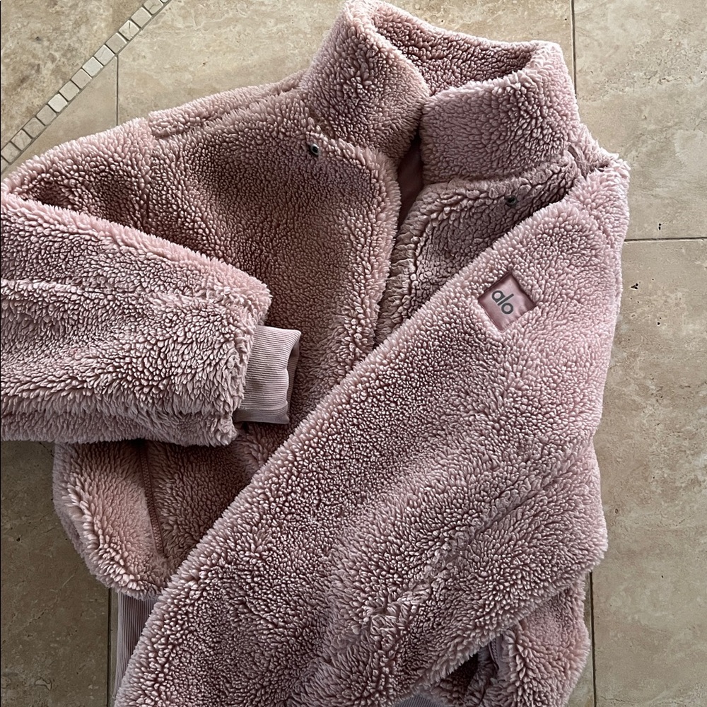 Women's Pink Sherpa Jacket